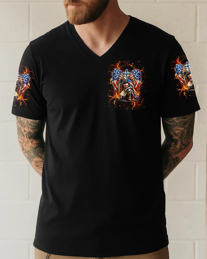 Cowgic I'm A Warrior Of God Wings Men's All Over Print Shirt