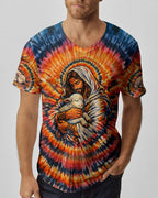 Cowgic God And Lamb Swirl Men's All Over Print Shirt