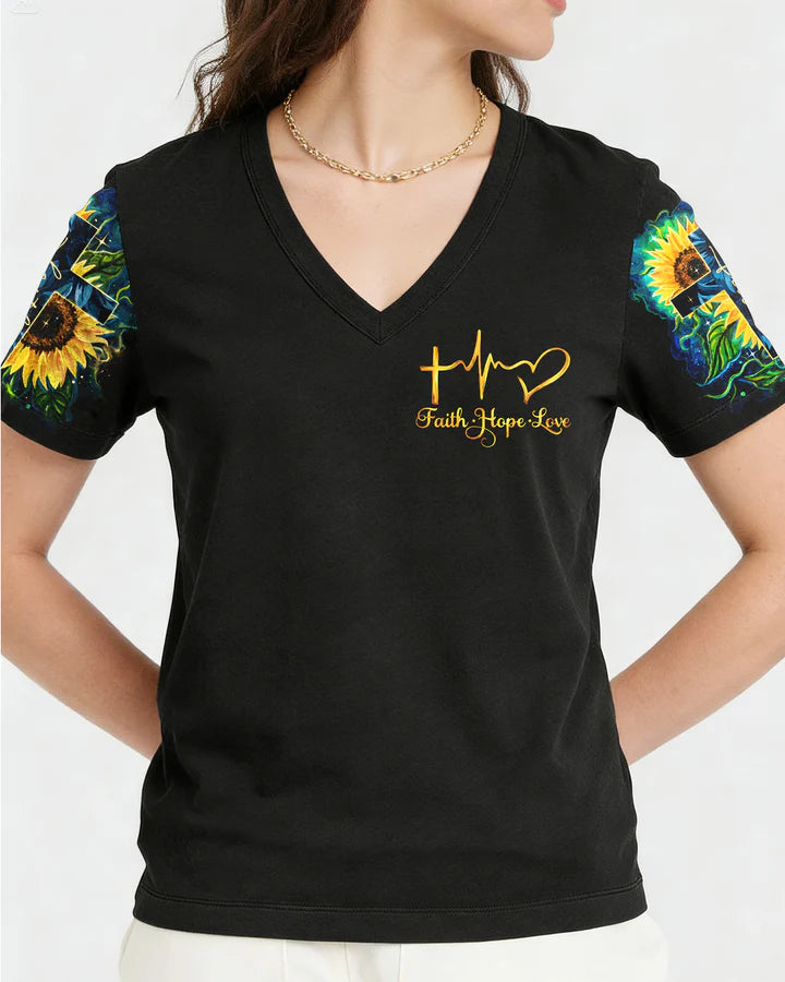 Cowgic Faith Hope Love Sunflower Women's All Over Print