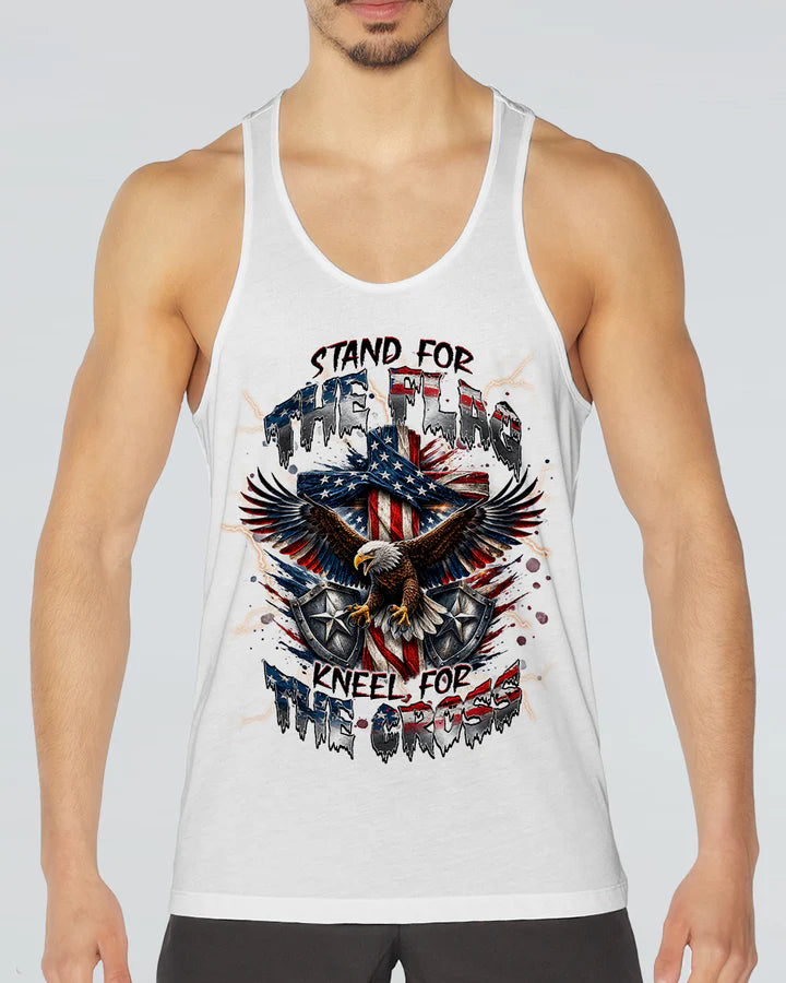 Cowgic Stand For The Flag Kneel For The Cross Eagle Men's All Over Print Shirt