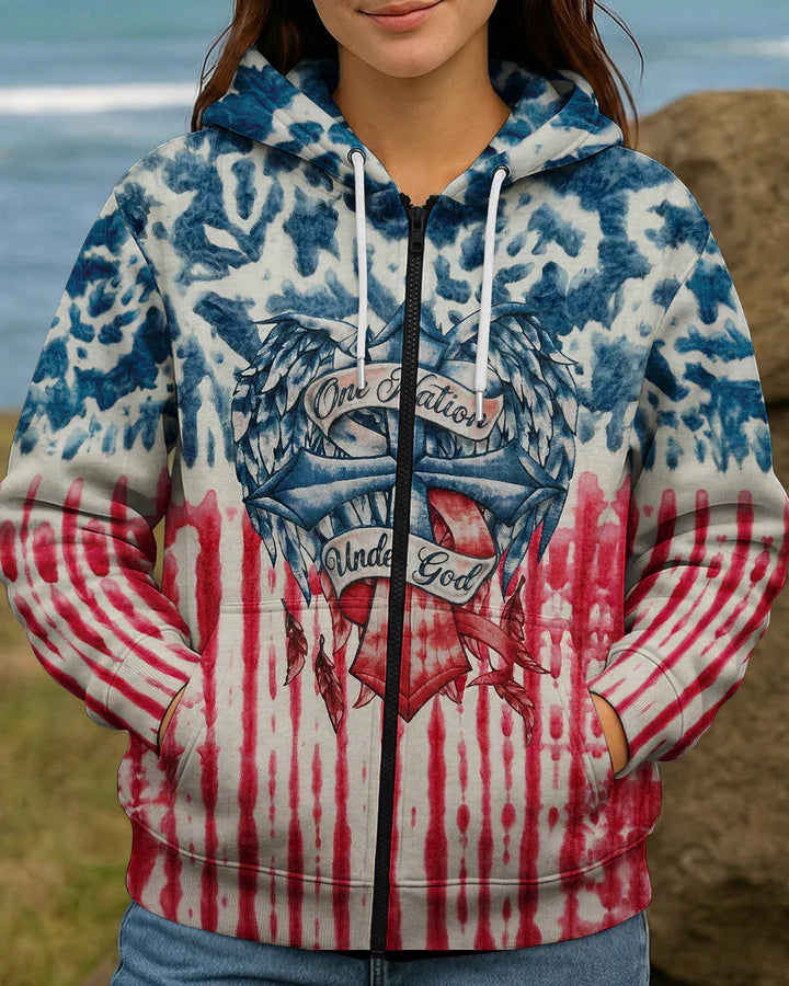 Cowgic One Nation Under God Red White & Blue Women's All Over Print