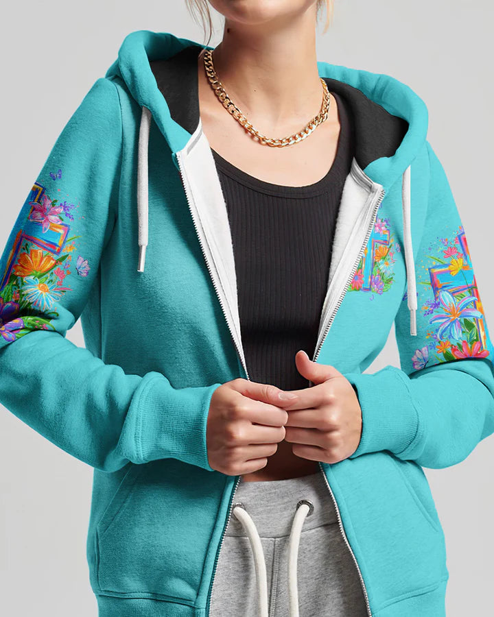Cowgic I Can Do All Things Through Christ Colorful Floral Women's All Over Print