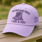 Cowgic Veterans Art  AM A VET Embroidered Cap