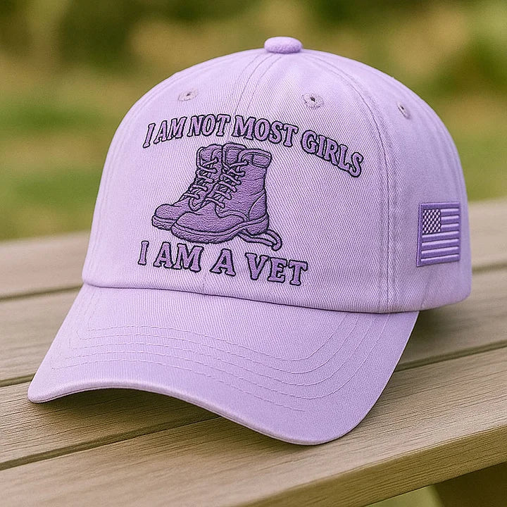 Cowgic Veterans Art  AM A VET Embroidered Cap