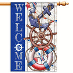 Cowgic Welcome Summer Independence Day Beach Garden Flag
