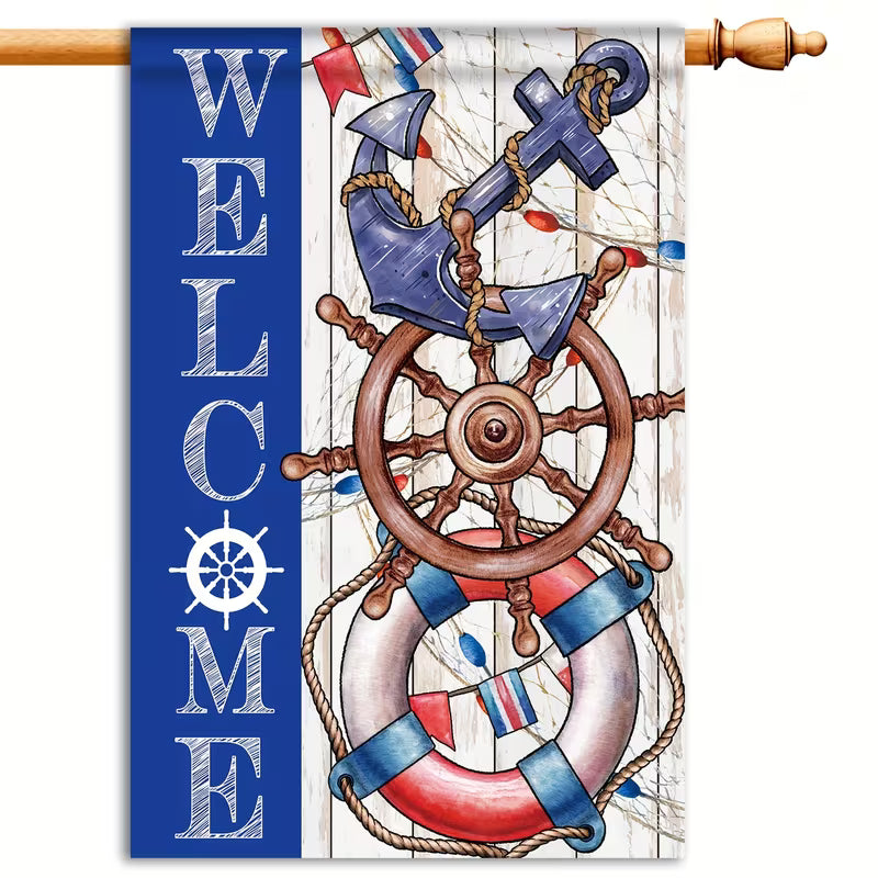 Cowgic Welcome Summer Independence Day Beach Garden Flag