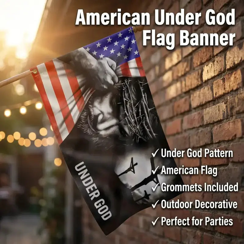 Cowgic Under God Pattern Flag, American Flag with Grommets