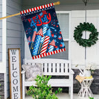 Cowgic July 4th Patriotic Garden Flag, Double-sided Fireworks American House Yard Flag