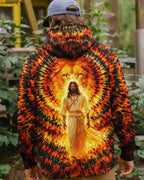 Cowgic Jesus And Lion Swirl Men's All Over Print Shirt