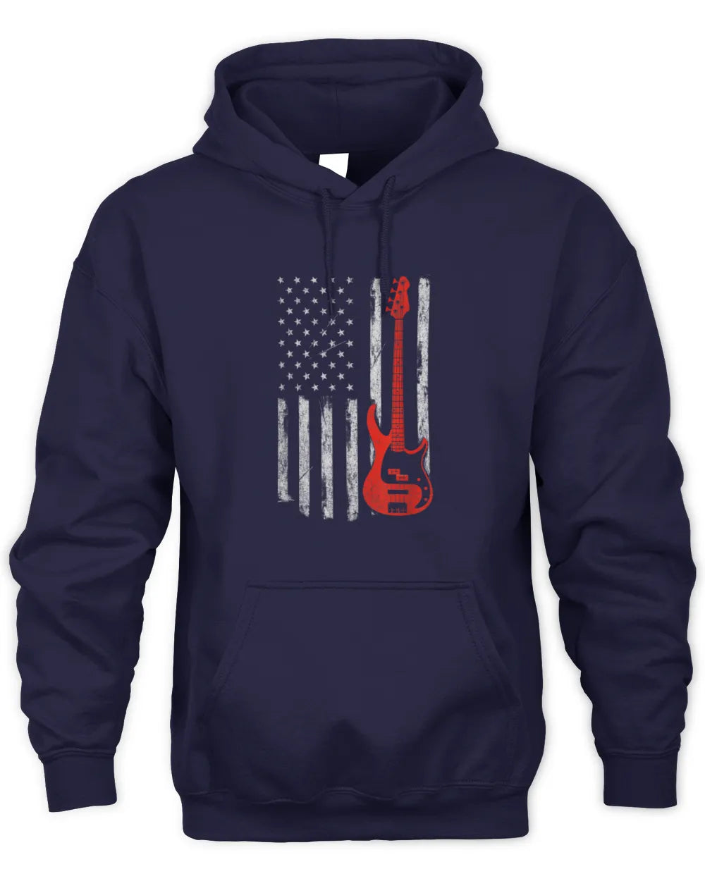 Cowgic USA American Flag Bass Guitar Player Musician