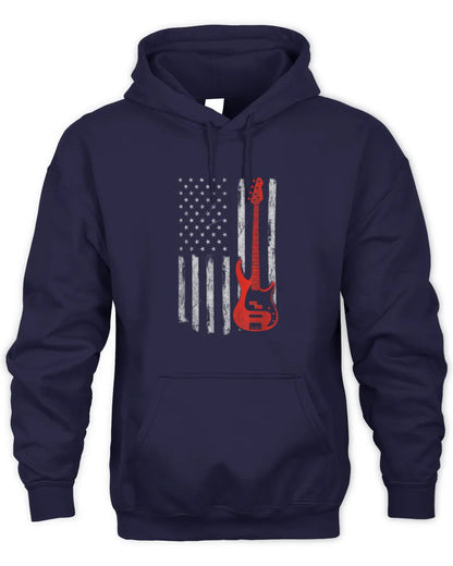 Cowgic USA American Flag Bass Guitar Player Musician
