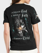 Cowgic A Child Of God A Woman Of Faith Women's All Over Print Shirt