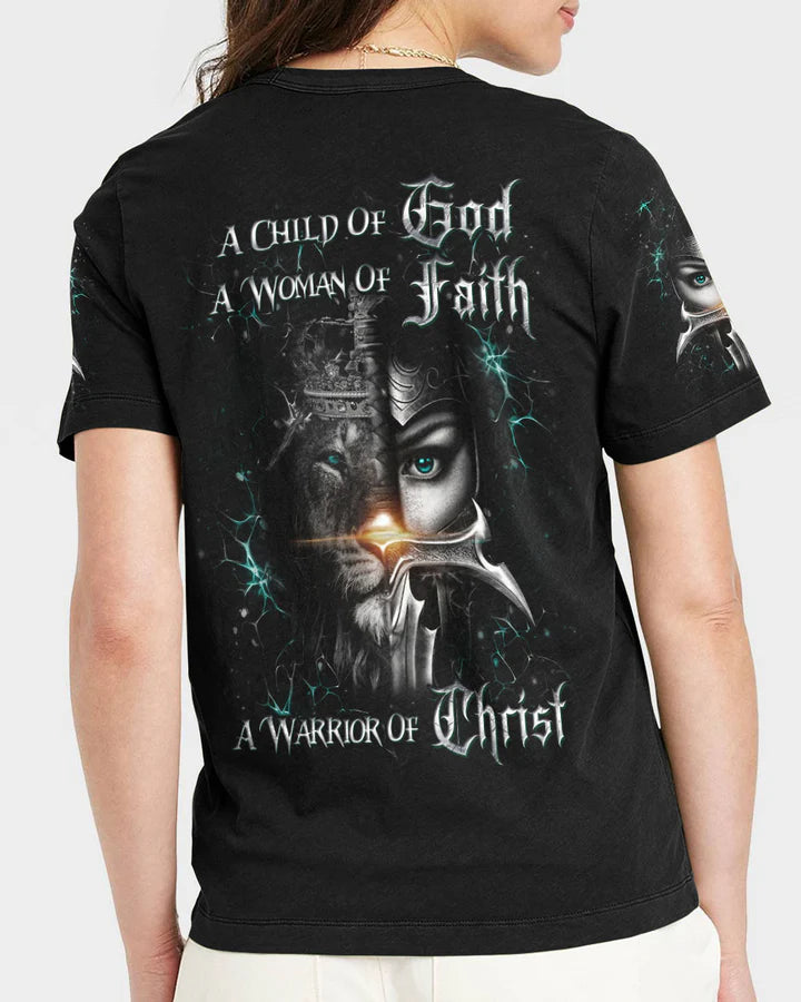 Cowgic A Child Of God A Woman Of Faith Women's All Over Print Shirt