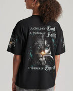 Cowgic A Child Of God A Woman Of Faith Women's All Over Print Shirt