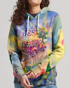 Cowgic Jesus Take The Wheel Floral Truck Watercolor Women’s All Over Print
