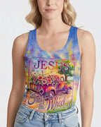 Cowgic Jesus Take The Wheel Floral Truck Watercolor Women’s All Over Print