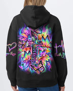 Cowgic Faith Hope Love Neon Butterfly Cross Women's All Over Print