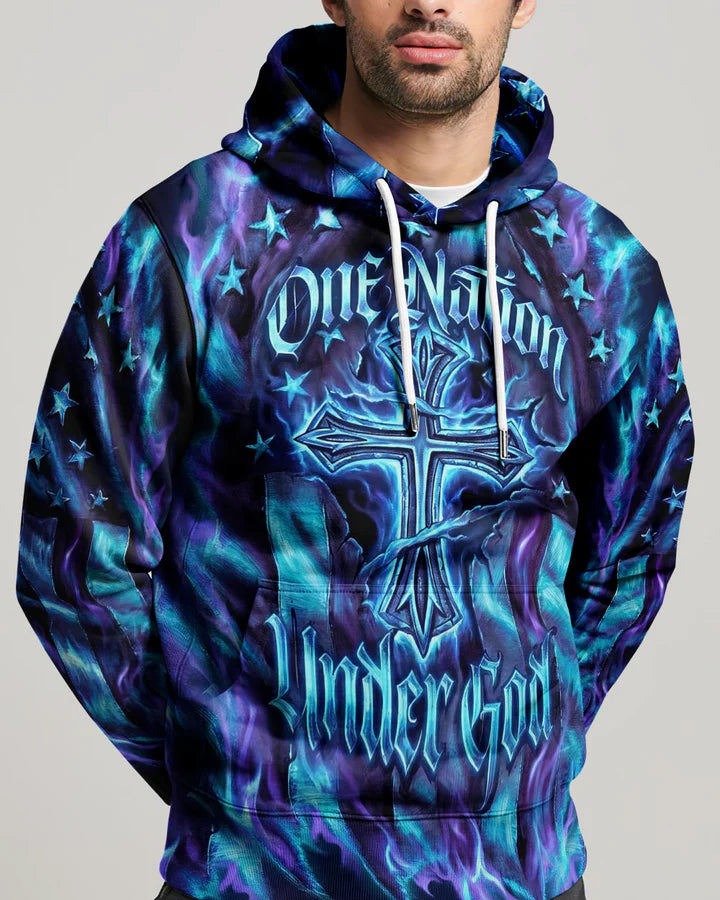 Cowgic One Nation Under God Celestial Cross Men's All Over Print Shirt