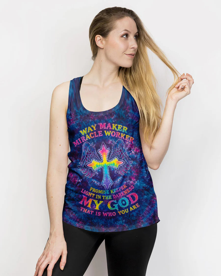 Cowgic Faith Tie-Dye Cross Miracle All Over Print Shirt