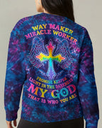 Cowgic Faith Tie-Dye Cross Miracle All Over Print Shirt