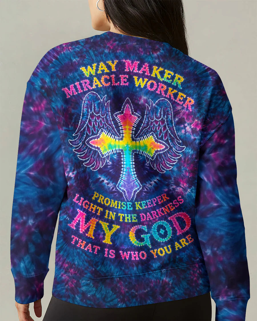 Cowgic Faith Tie-Dye Cross Miracle All Over Print Shirt