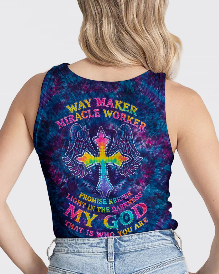 Cowgic Faith Tie-Dye Cross Miracle All Over Print Shirt