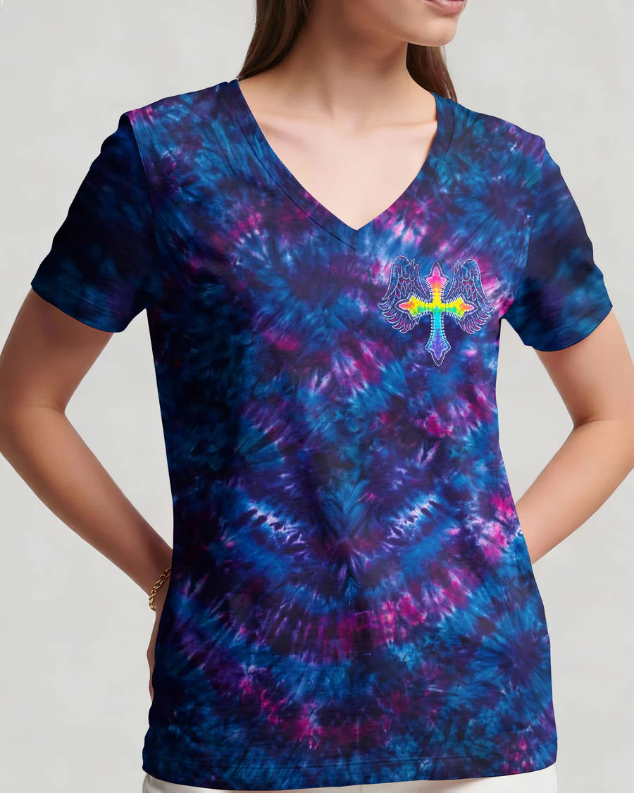 Cowgic Faith Tie-Dye Cross Miracle All Over Print Shirt
