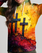 Cowgic Faith Hope Love Sunset Cross Women's All Over Print Shirt