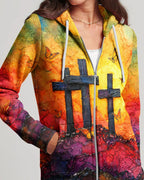 Cowgic Faith Hope Love Sunset Cross Women's All Over Print Shirt