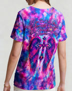 Cowgic I Can Do All Things Through Christ Neon Jesus Cross All Over Print Shirt