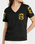 Cowgic Way Maker Miracle Worker Cross Sunflower Women's All Over Print Shirt