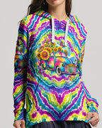 Cowgic Jesus Take The Wheel Sunflowers Swirl Women's All Over Print Shirt