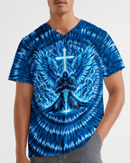Cowgic Warrior With Wings Swirl Men's All Over Print Shirt