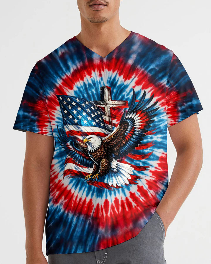 Cowgic One Nation Under God Eagle Men's All Over Print Shirt