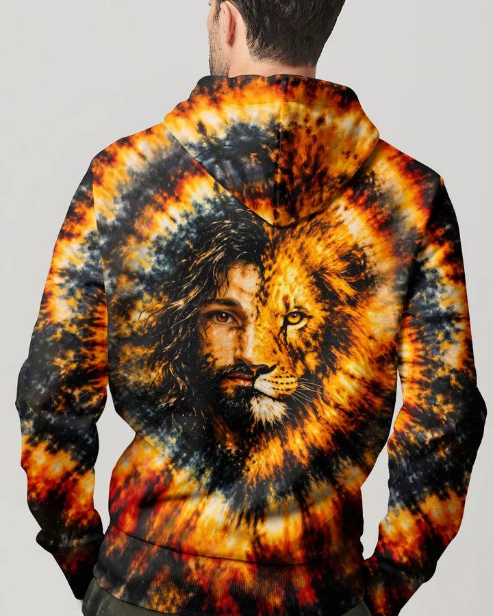 Cowgic Jesus Lion Face Swirl Men's All Over Print Shirt