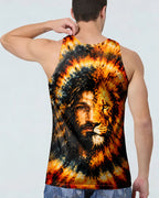 Cowgic Jesus Lion Face Swirl Men's All Over Print Shirt
