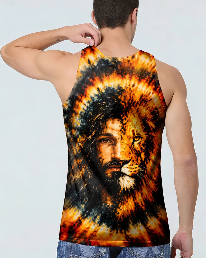 Cowgic Jesus Lion Face Swirl Men's All Over Print Shirt