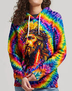 Cowgic My Hope Is In Jesus Colorful Swirl Women's All Over Print Shirt