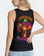 Cowgic I Can Do All Things Through Christ Neon Jesus Cross Women's All Over Print Shirt