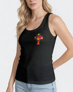 Cowgic I Can Do All Things Through Christ Neon Jesus Cross Women's All Over Print Shirt