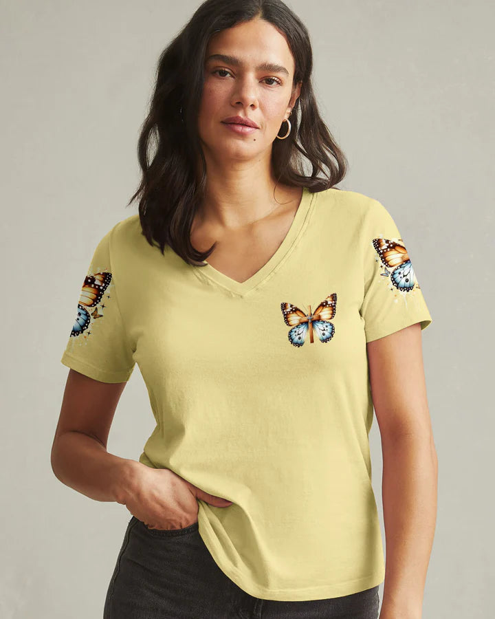 Cowgic When Butterflies Appear Angels Are Near Women's All Over Print Shirt