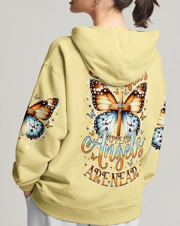 Cowgic When Butterflies Appear Angels Are Near Women's All Over Print Shirt