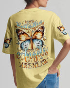 Cowgic When Butterflies Appear Angels Are Near Women's All Over Print Shirt