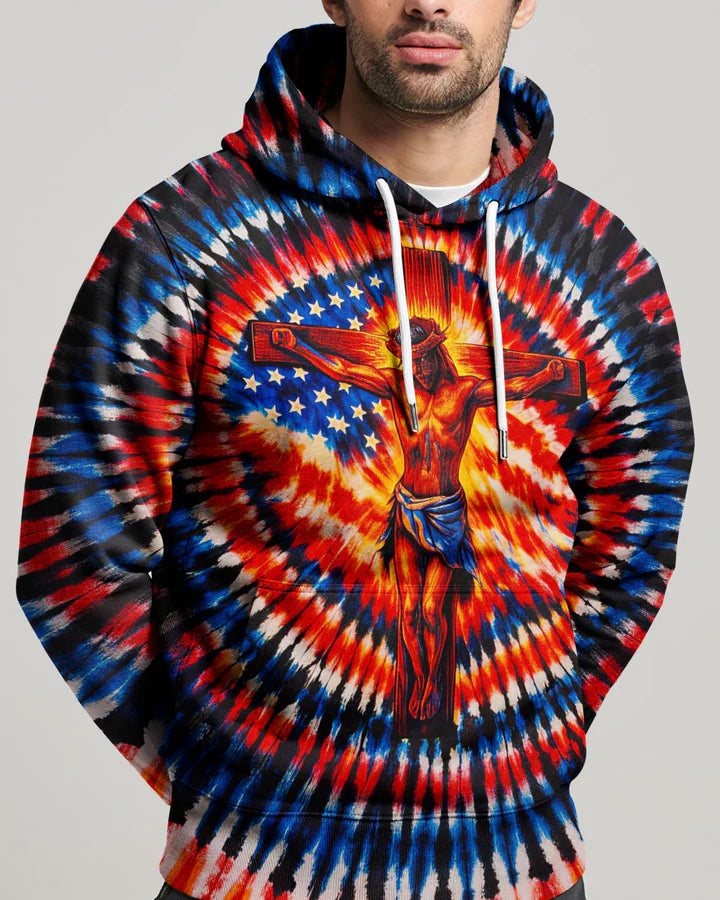 Cowgic Jesus On The Cross Swirl Men's All Over Print Shirt