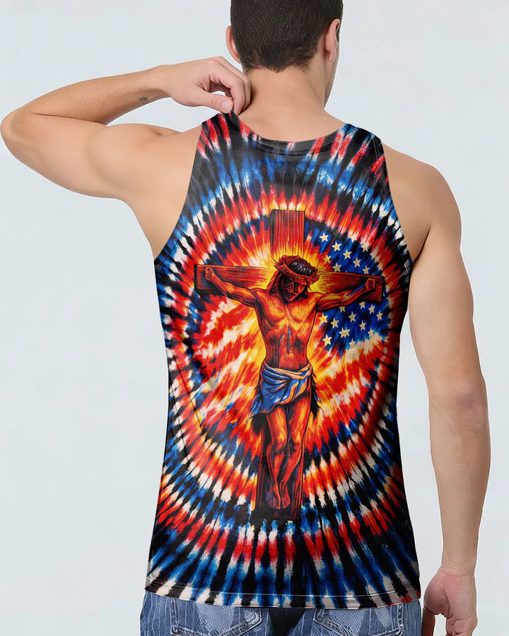 Cowgic Jesus On The Cross Swirl Men's All Over Print Shirt