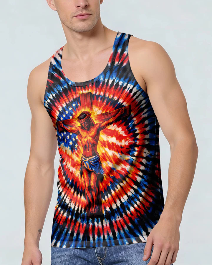 Cowgic Jesus On The Cross Swirl Men's All Over Print Shirt