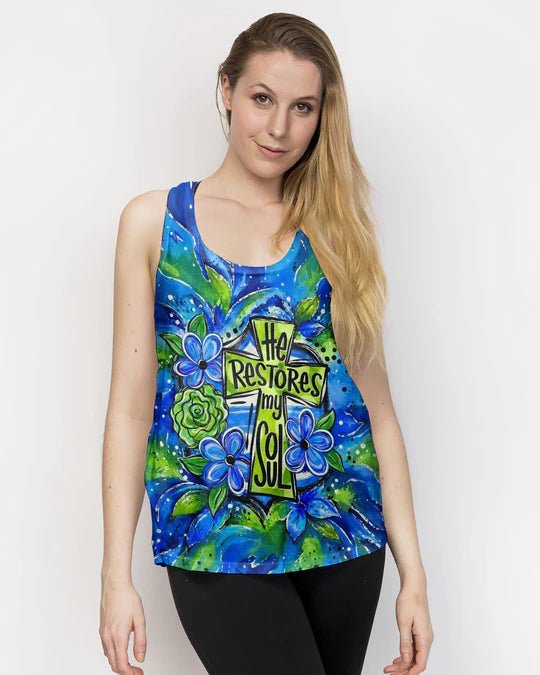 Cowgic He Restores My Soul Women's All Over Print Shirt