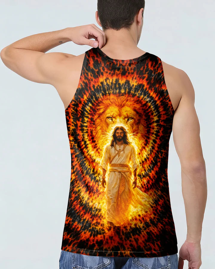 Cowgic Jesus And Lion Swirl Men's All Over Print Shirt