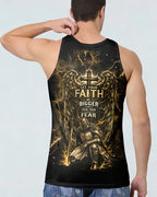 Cowgic Let Your Faith Be Bigger Than Your Fear Warrior Men's All Over Print Shirt