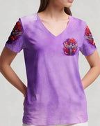 Cowgic Faith Fire Rose Cross All Over Print Shirt